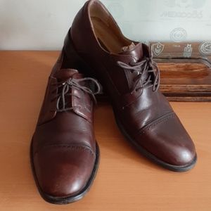 Tasso Elba Cap toe Brown Leather Oxford Shoes 9